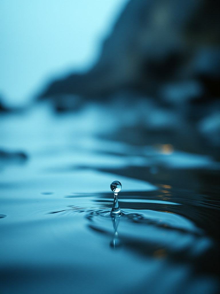 non-religious, spiritual-themed scene featuring water